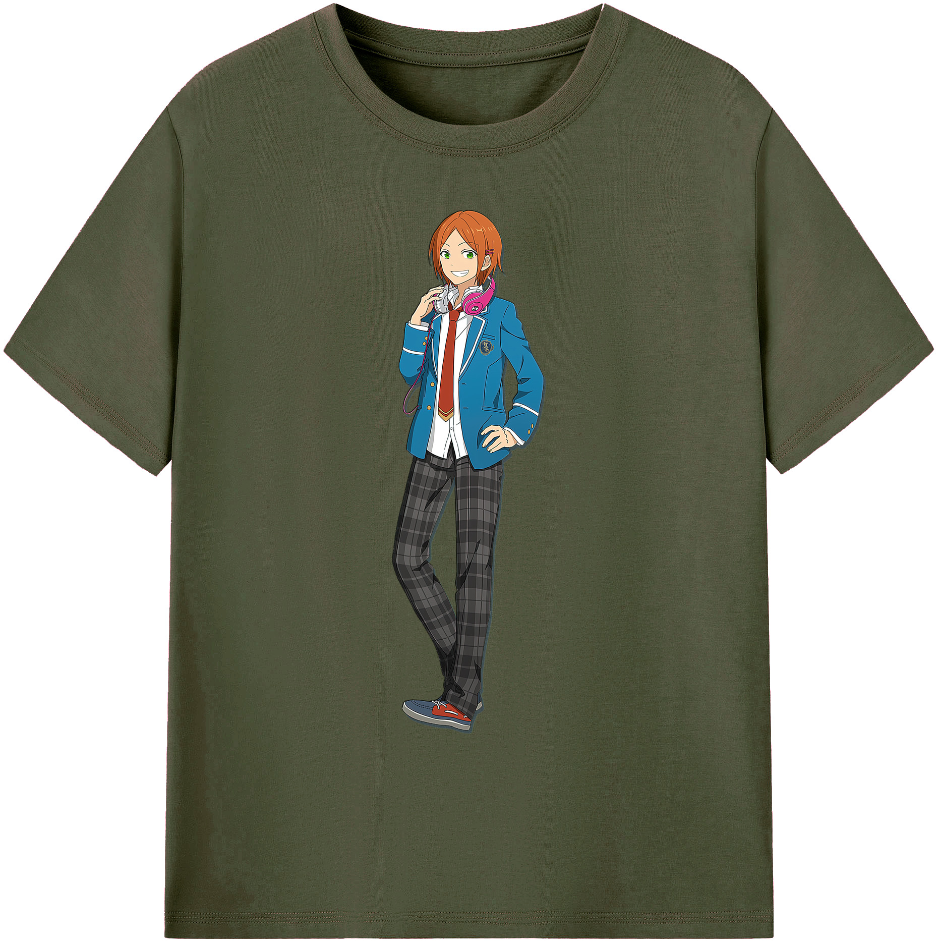 （画像用） あんさんぶるスターズ! Ensemble Stars 綿100％ メンズ半袖Tシャツ｜肌触りやわらか＆通気性